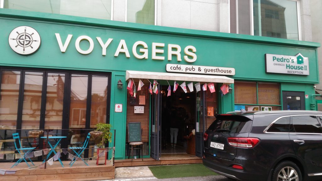 Pedo's cafe is called voyages. His guesthouse is next door.