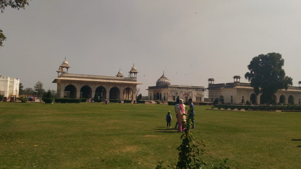 Lawns inside Red Fort