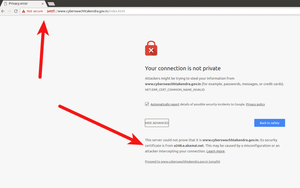 Broken HTTPS.  Invalid SSL certificate.