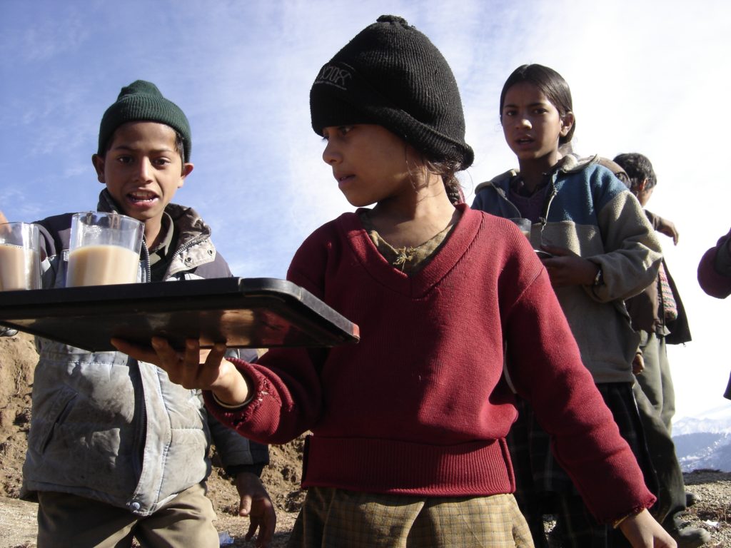 Kid selling chai