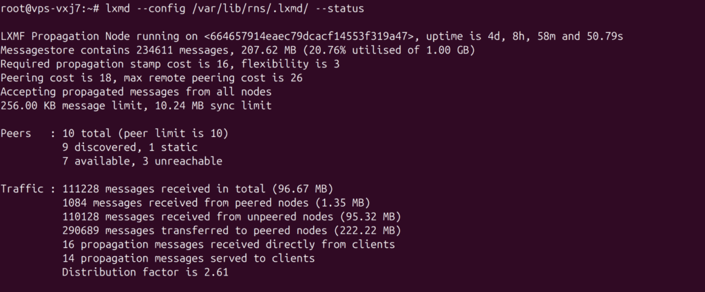 Propagation Node status