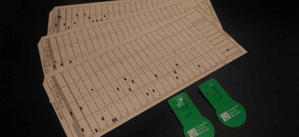 Computer History Museum Tickets with Punched cards