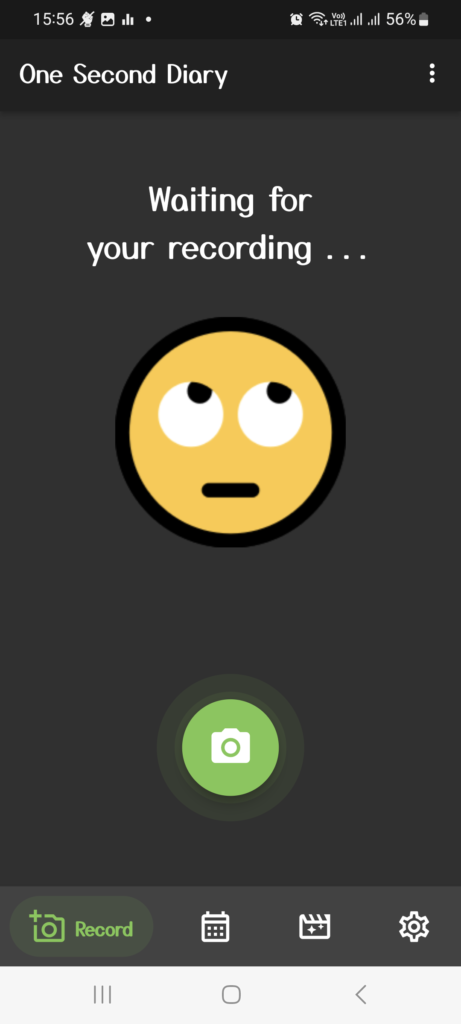 One Second Diary App - Record or Select