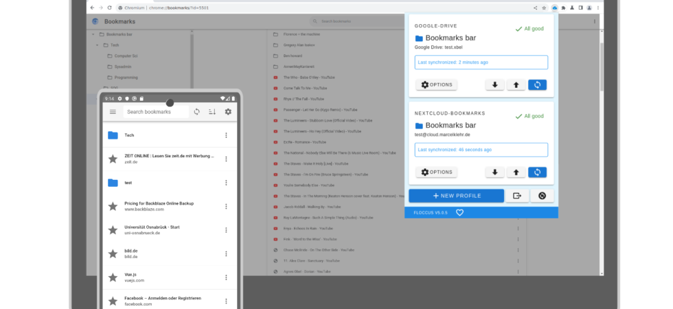 Floccus syncing