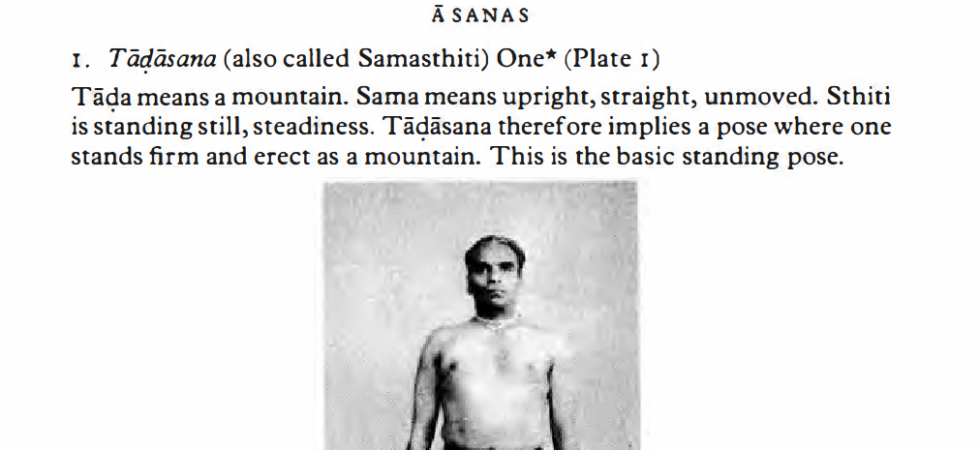 Tadaasana by BKS Iyengar