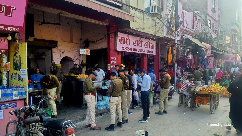 Police enjoying a break