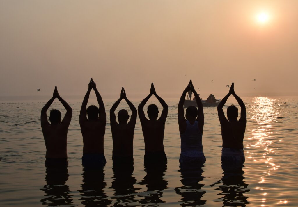 Friends at Ganga