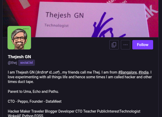 Screenshot of my social.lol profile page.