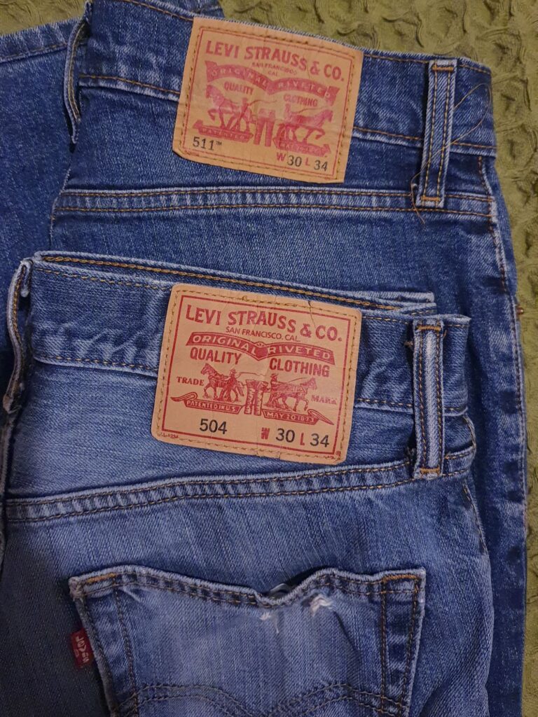 My at least a decade old 504 and 511 Levi's