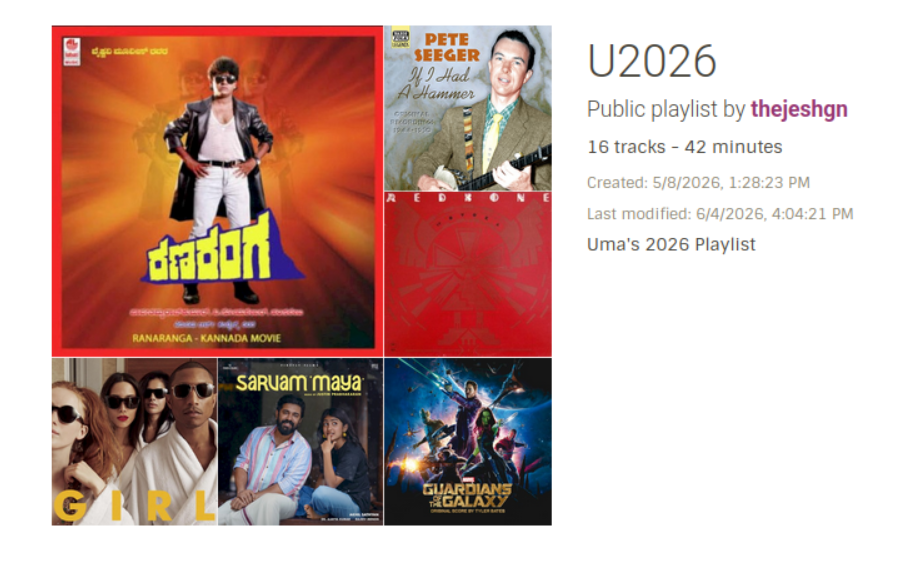 Uma’s New Playlist